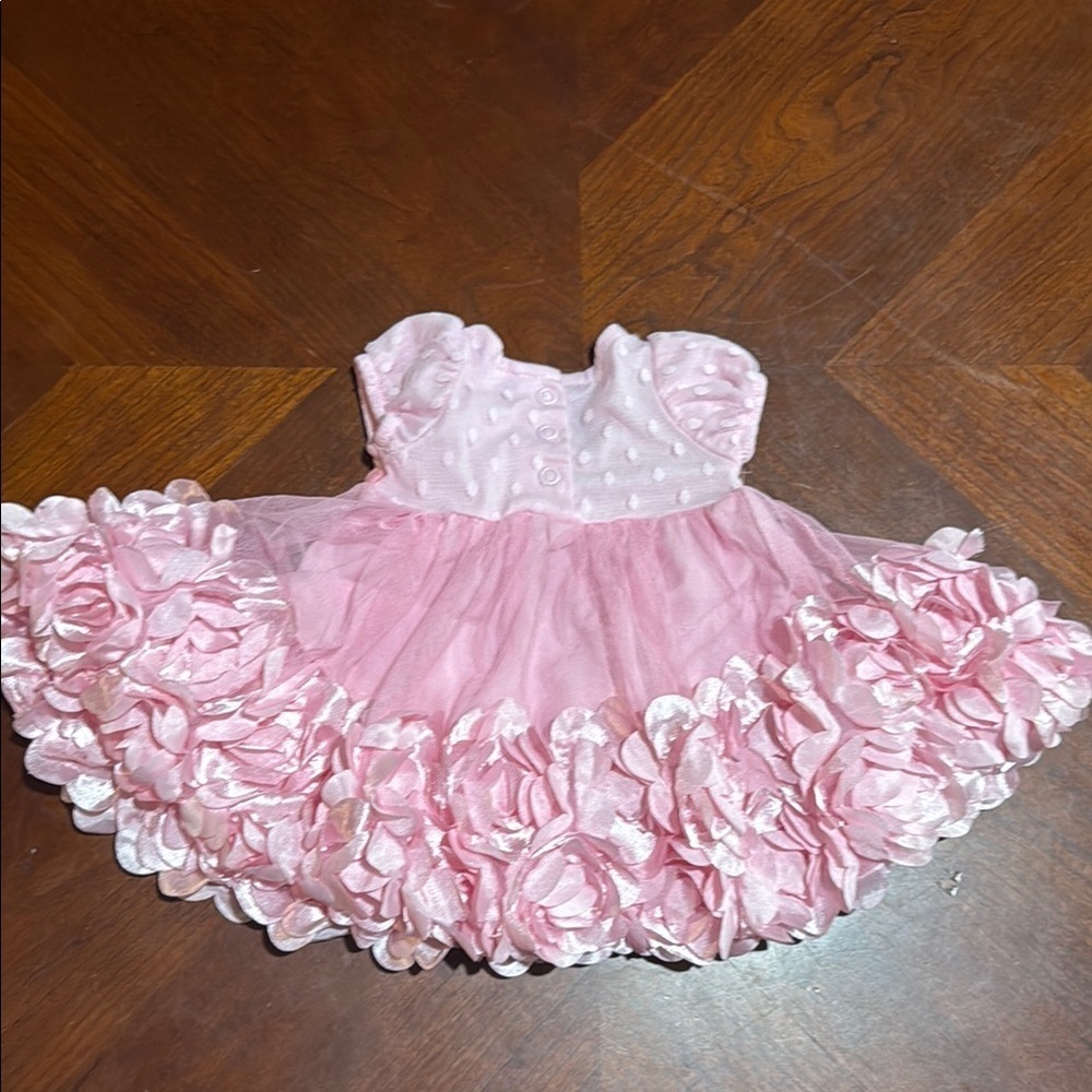 Nanette Baby Pink Ruffled Babydoll Dress with Puff Sleeves - Picture 6 of 8
